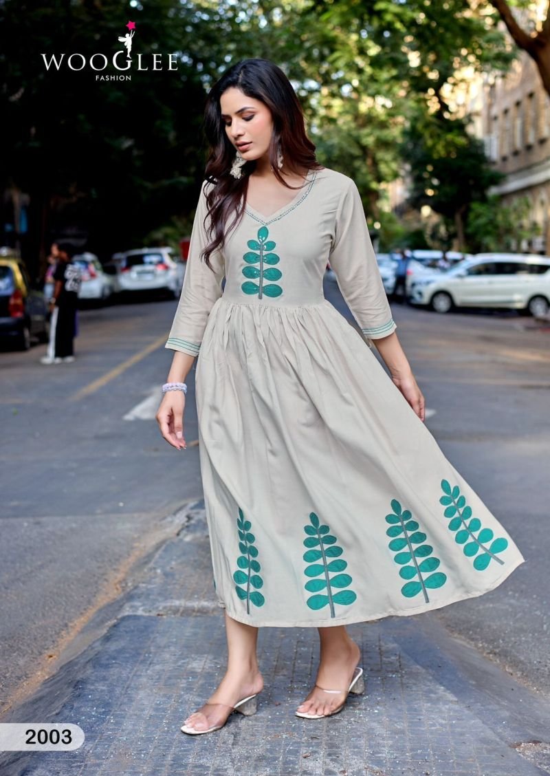 Latest Wooglee Yamini Rayon Thread Work One Piece Wholesale 2026