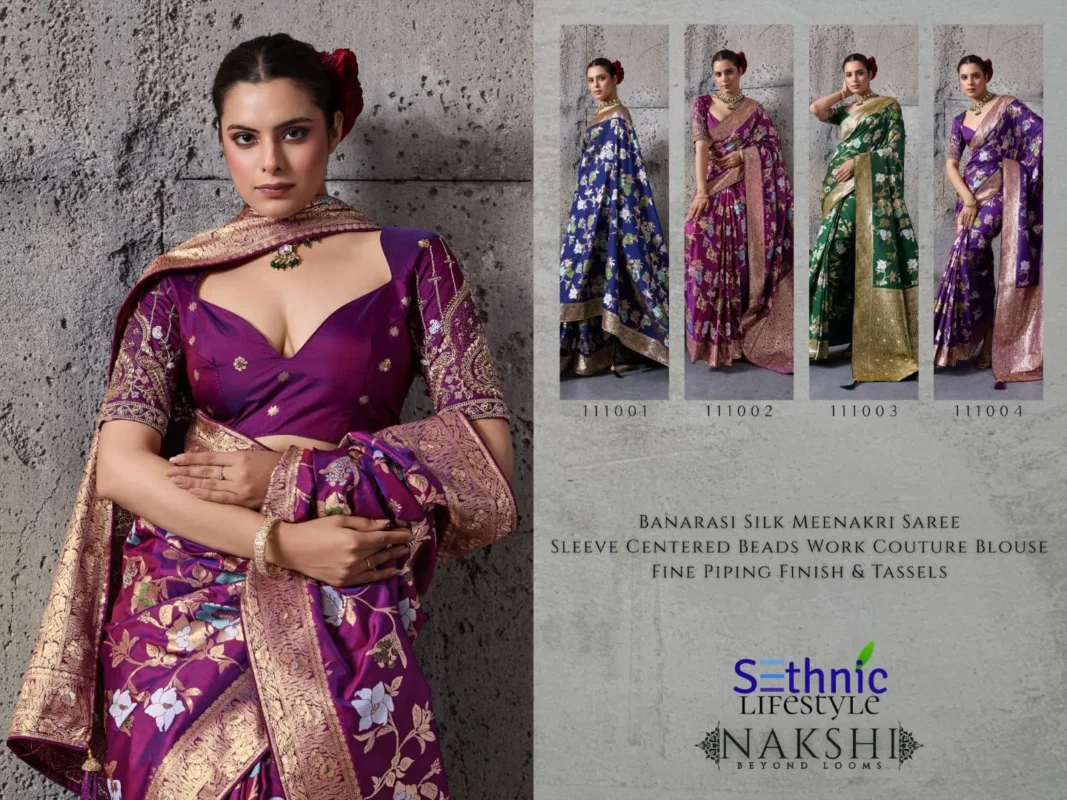 Launching Sethnic Lifestyle Nakshi Banarasi Silk Zari Work Wedding Saree 2026