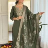 ATQ Cotton Reva Embroidery Sequence Work Readymade Dress Collection