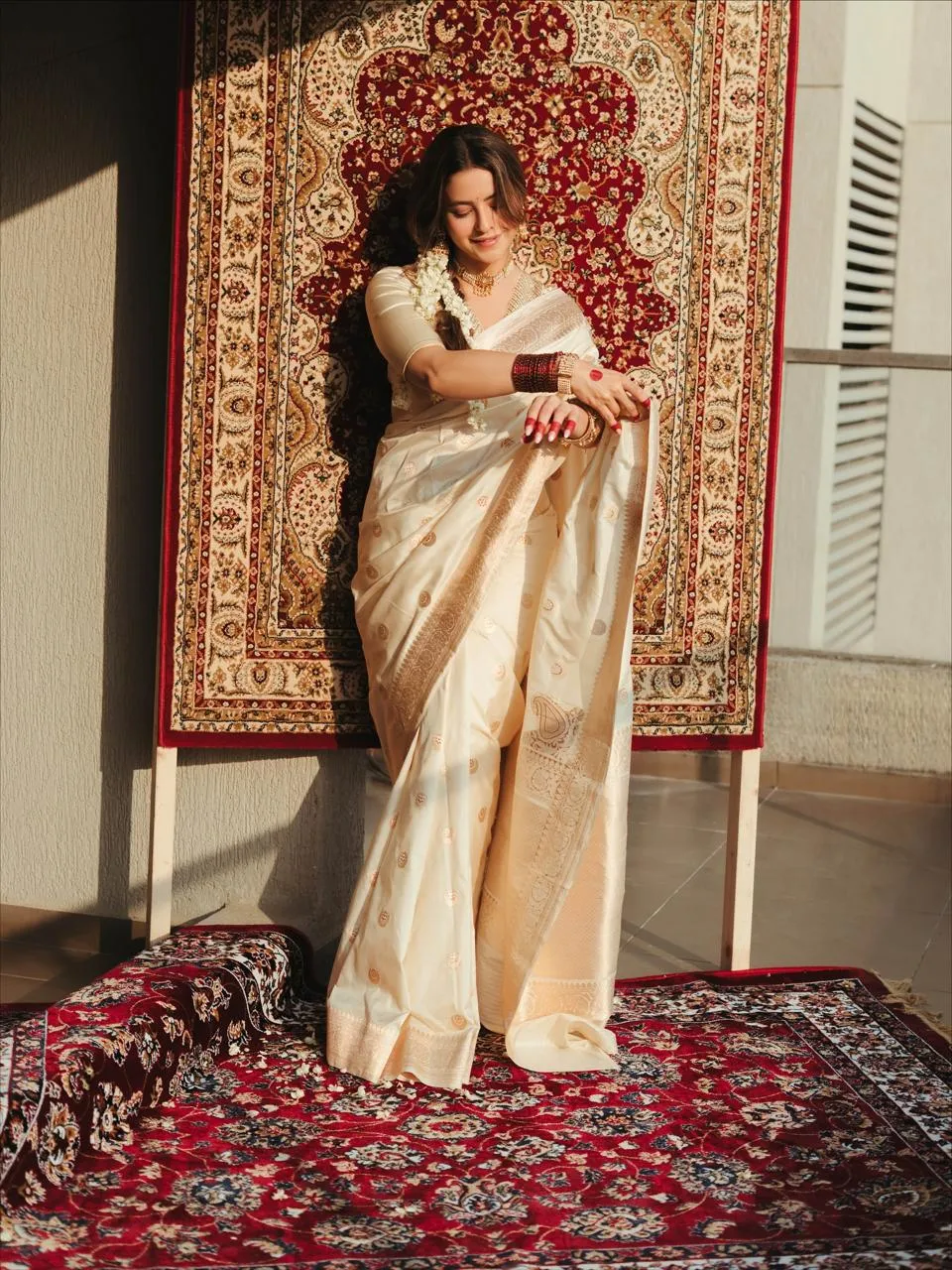 LFK 5355 Banarasi Soft Silk Zari Work Festival Saree Supplier in Surat