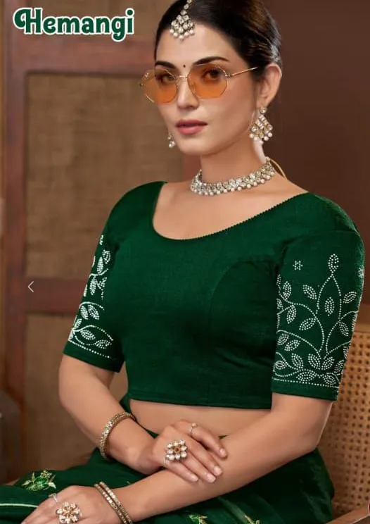 Hemangi Washable Diamond Work Stretchable Big Size Blouse For Women