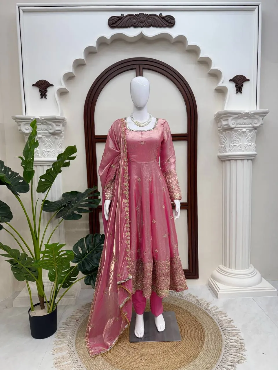 Deepika 1633 Fandy Silk Party Wear Gown Pant Dupatta Manufacturers in India