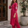 Shiv 2016 Cotton Embroidery Office Wear Kurti Pant Set for Women