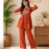 Shiv 2017 Cotton Embroidery casual co ord set for women