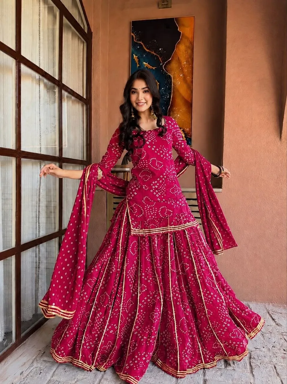 Madhuri 271 Georgette Bandhani Printed Readymade Suits Collection Special for Savan