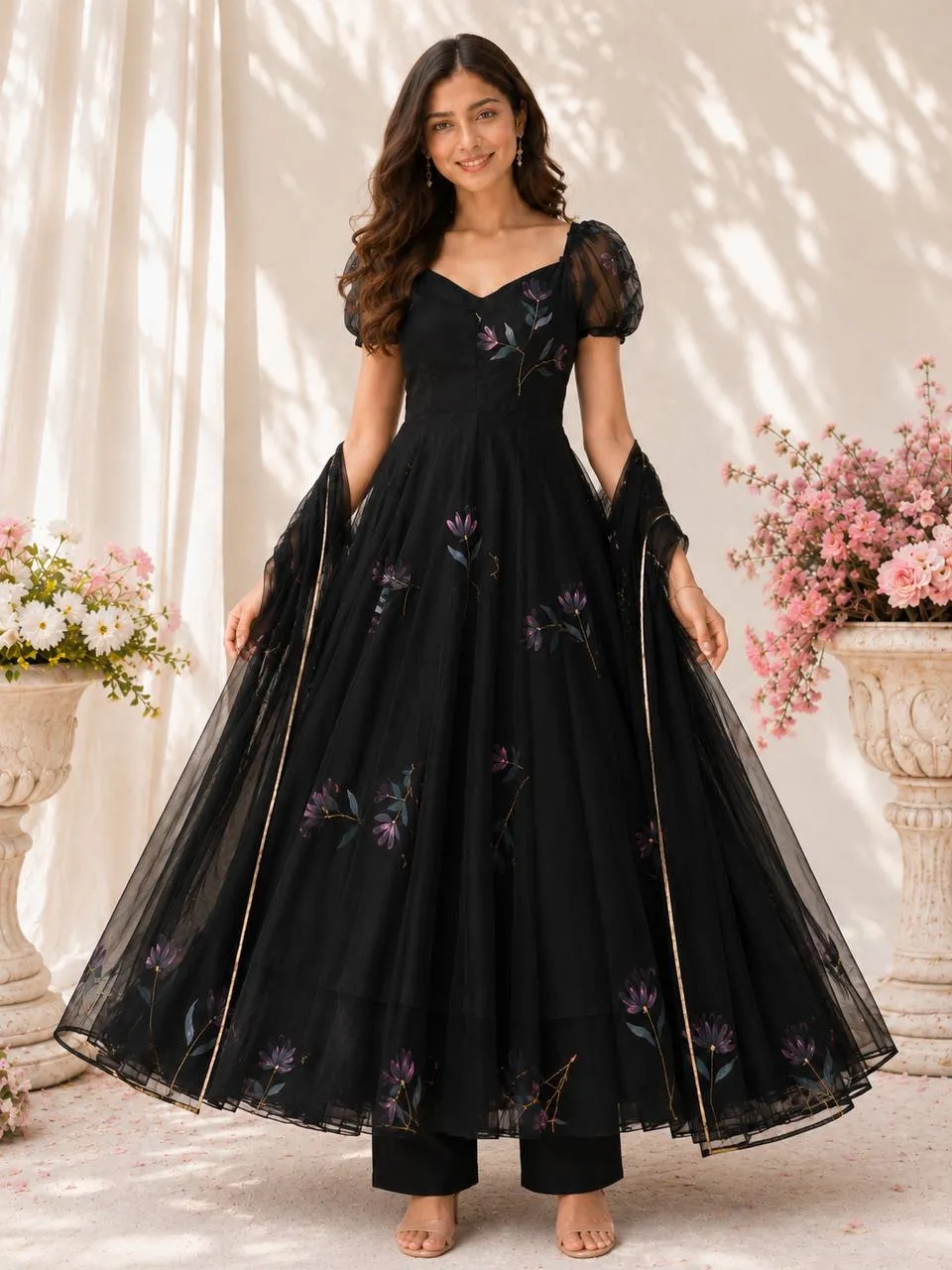 SWT 237 Georgette Handpainted Anarkali suit Raksha Bandhan 2026