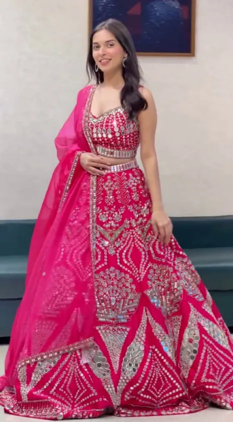 HCR 1137 Satin Sequence Mirror Work Trending Lehenga Choli Wholesale Market