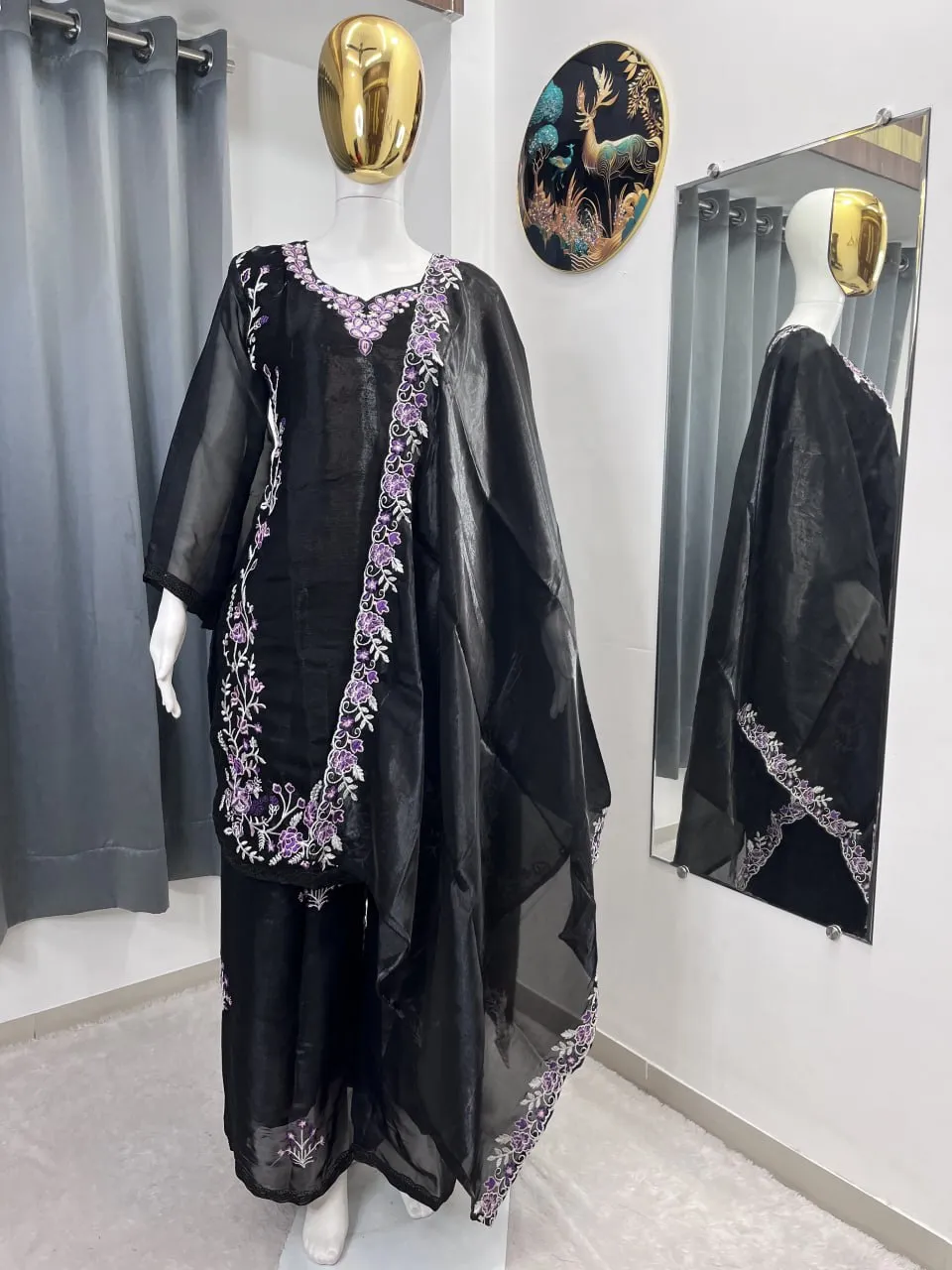 ASD 7113 Fendy Sequence Embroidery Work Party Wear Readymade Dress