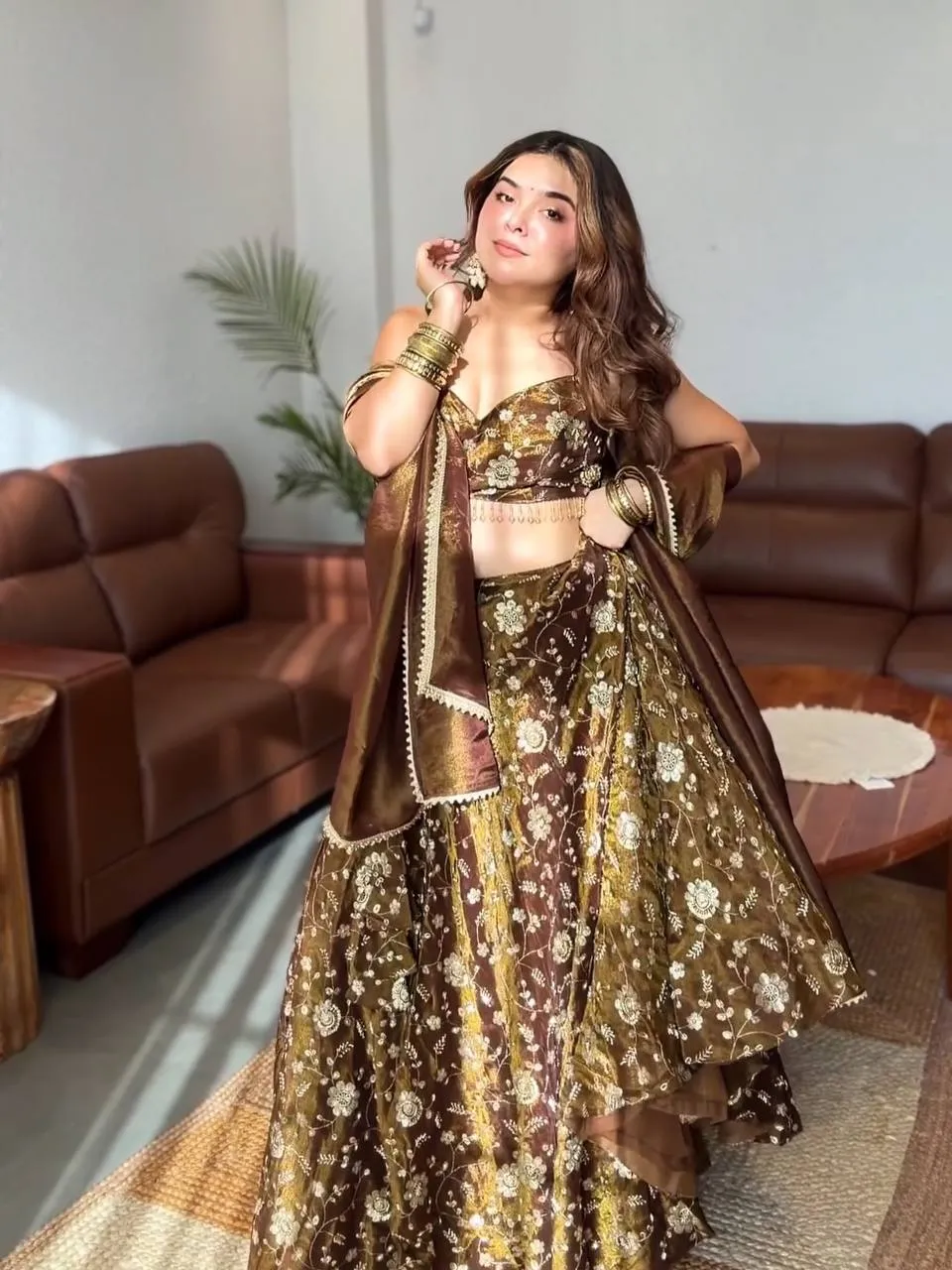 Sabina 1715 Fandy Silk Embroidery Sequence Wedding Lehenga Choli