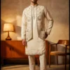 Shyam Armani Sequence Work Wedding Kurta Pant With Embroidery Jacket