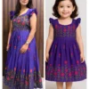Pari Mal Cotton Weaving Work Mother Daughter Combo Frock