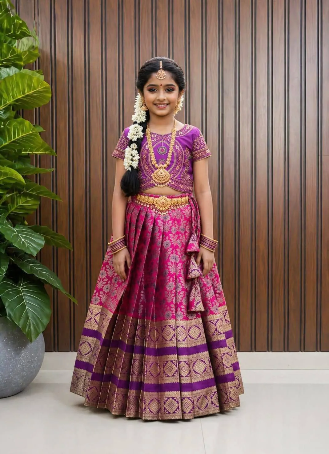 Pari Lichi Silk Zari Weaving Combo South Style Lehenga Choli