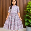 Pari Cotton Silk Printed Daily Kids Wear Frock