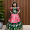Pari Silk Printed Embroidery Work Kids Wear Designer Lehenga Choli