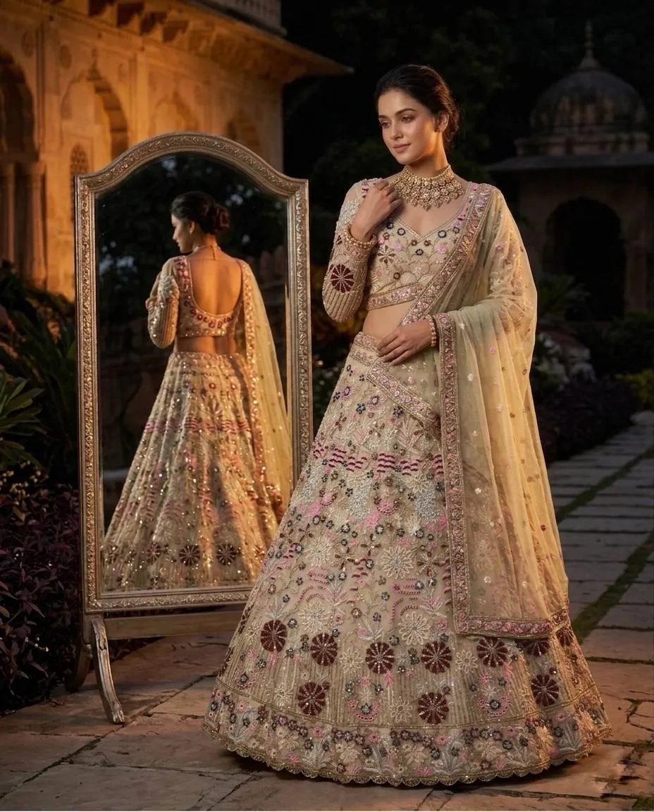 SBD 1776 Net Sequence Work Wedding Wear Lehenga Choli