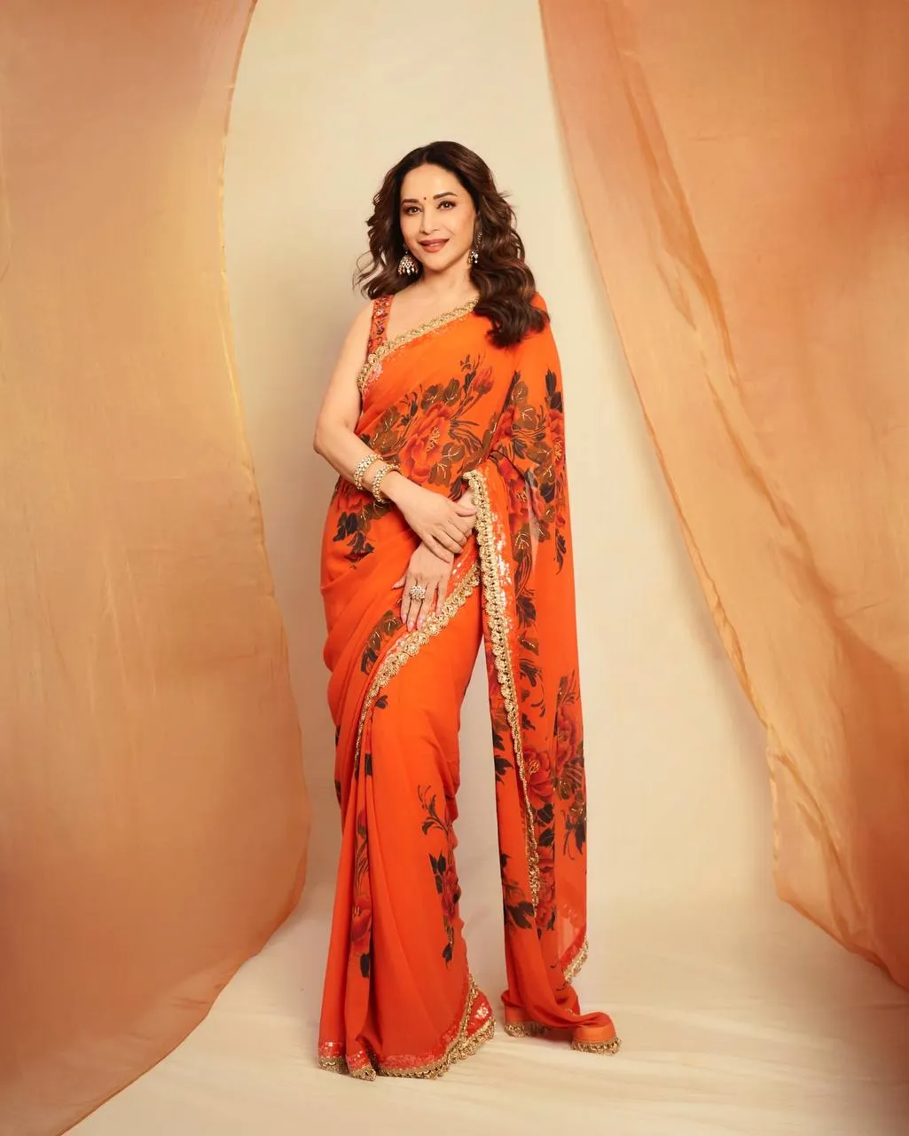 SS1010 5580 Georgette Printed Hand Work Party Wear Bollywood Saree