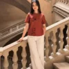 Shiv 1015 Cotton Embroidery Office Wear Shirt For Woven