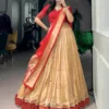 WMN 2058 Kanchipuram Silk Zari Weaving Work Festive Lehenga Choli Exporters Online