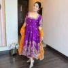 Sabina 6125 Silk Wedding Embroidery Zari Anarkali Gown Pant Dupatta