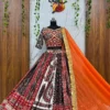 C585 176 Maslin Cotton Printed Mirror Work Trending Navratri Chaniya Choli