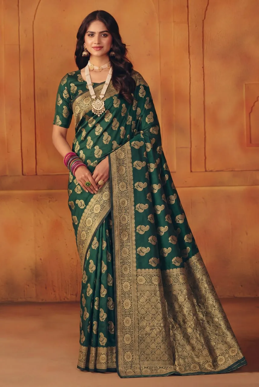 LFK 5358 Banarasi Soft Silk Zari Work Festival Saree