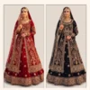Kb 8103 Velvet Sequence Embroidery Work Trending Bridal Indo Western Lehenga