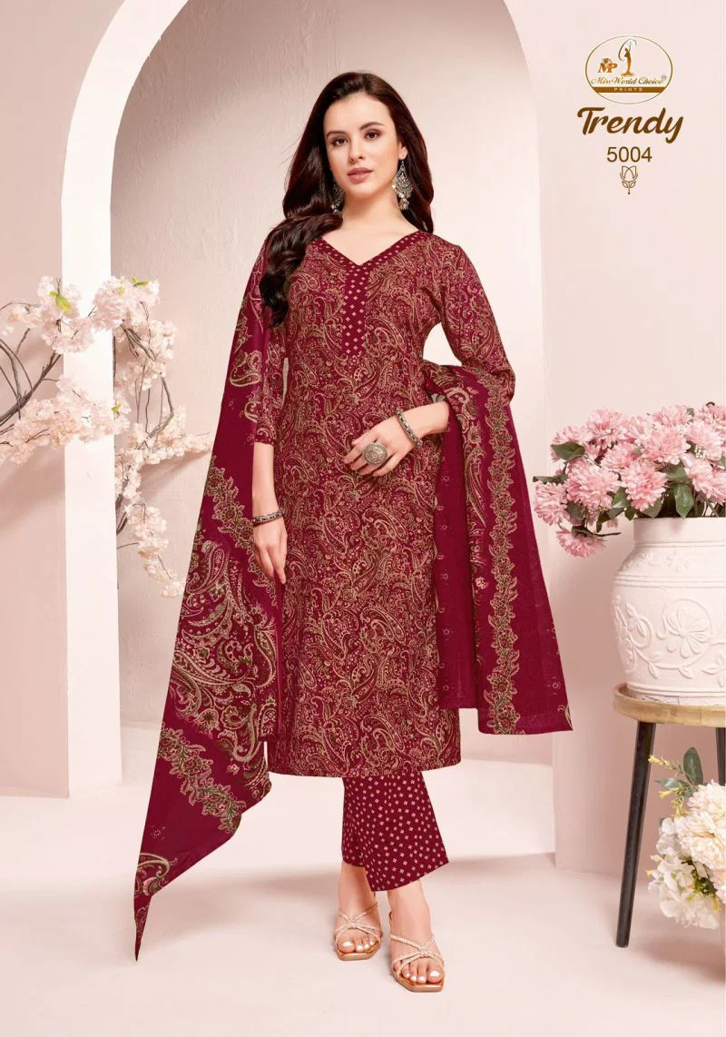 Beautiful Miss World Trendy Vol 5 Readymade Cotton Printed Kurti Pant With Dupatta Wholesale 2026