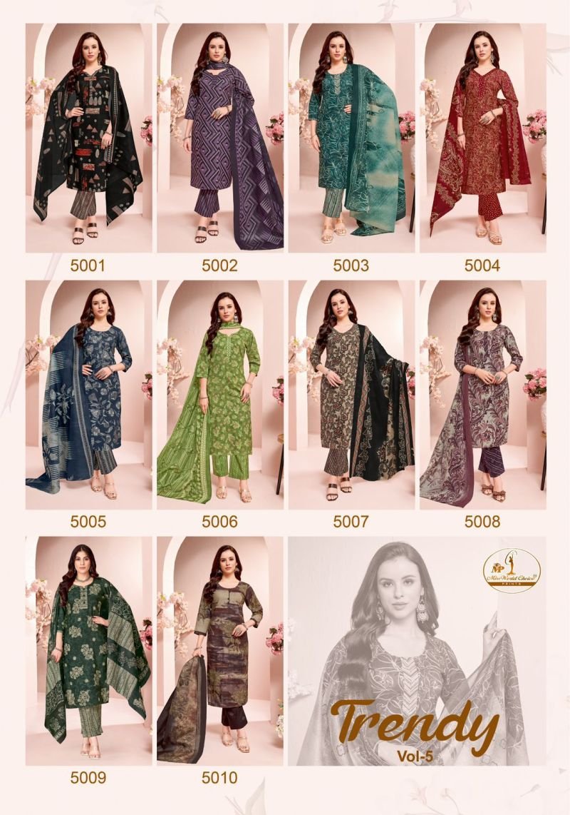 Beautiful Miss World Trendy Vol 5 Readymade Cotton Printed Kurti Pant With Dupatta Wholesale 2026