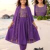 Latest Mishri Kids 1 Mal Chanderi Embroidery Kurti With Bottom Dupatta Wholesale 2026