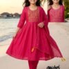 Latest Mishri Kids 1 Mal Chanderi Embroidery Kurti With Bottom Dupatta Wholesale 2026