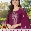 Kum Kum Vol 2 Roman Silk Computer Work Kurti Set Collection Wholesale
