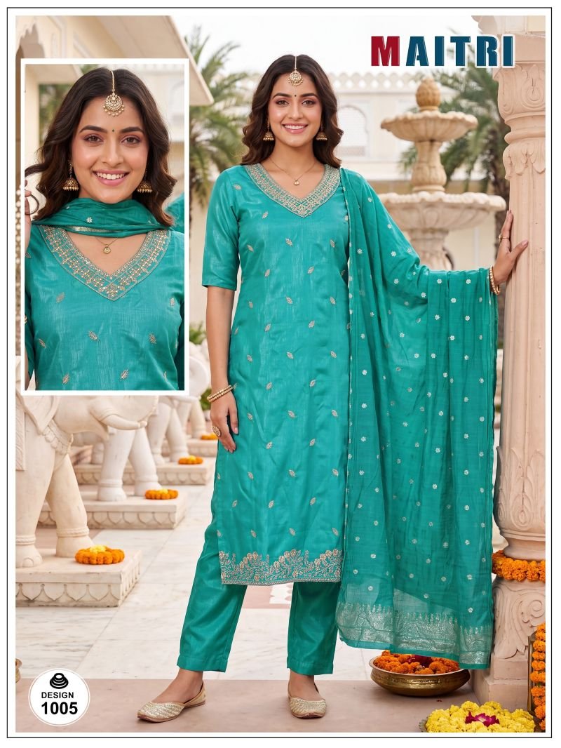 Launching Maitri Vol 1 Roman Simmar Embroidered Kurti Set Collection Wholesale 2026