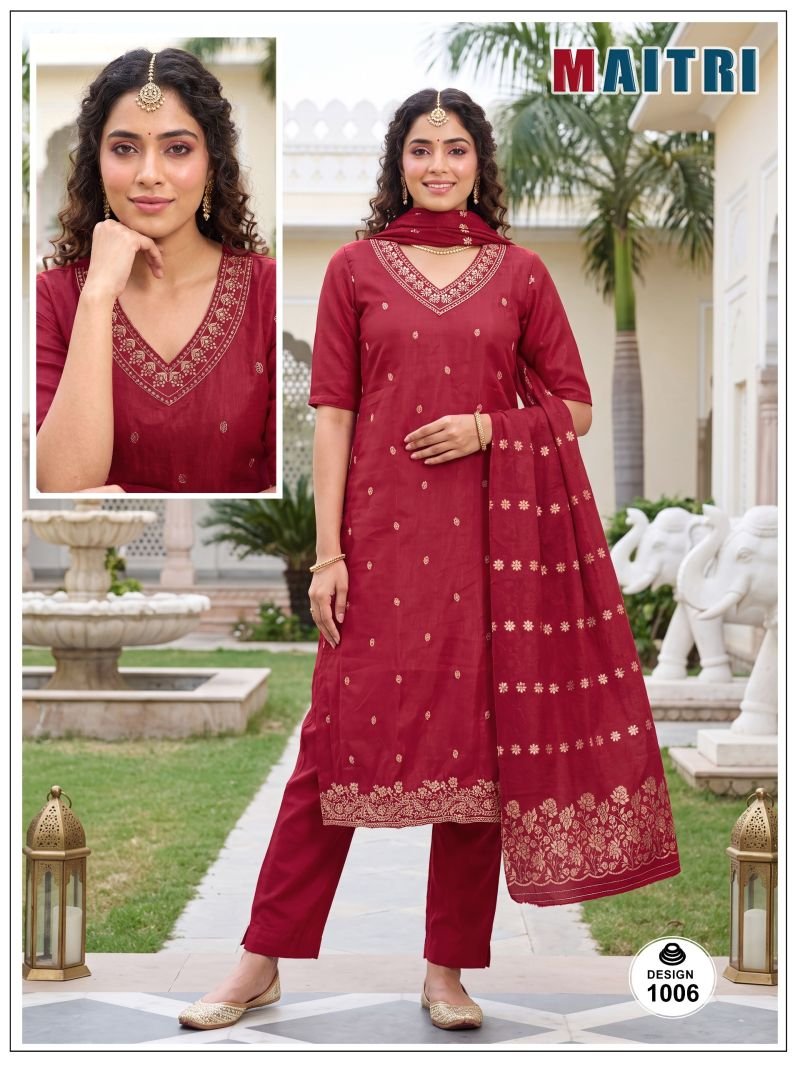 Launching Maitri Vol 1 Roman Simmar Embroidered Kurti Set Collection Wholesale 2026