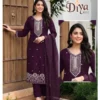 Latest Diya Vol 6 Roman Silk Embroidered Kurti With Bottom Dupatta Wholesale 2026