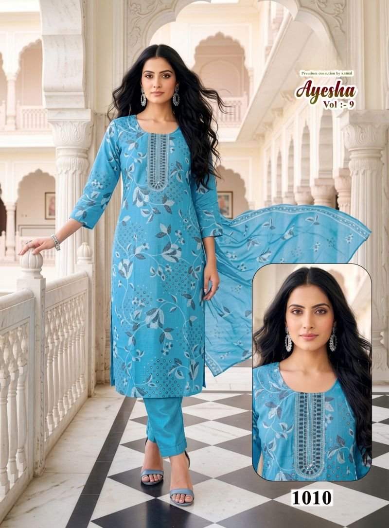 Beautiful Ayesha Vol 9 Vartican Printed Kurti With Bottom Dupatta Wholesale 2026
