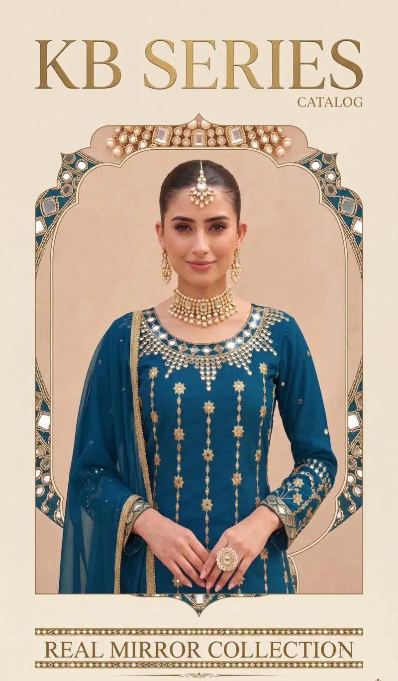Kb Super Hit D No 4113 To 14 Silk Embroidered Salwar Suit Wholesale