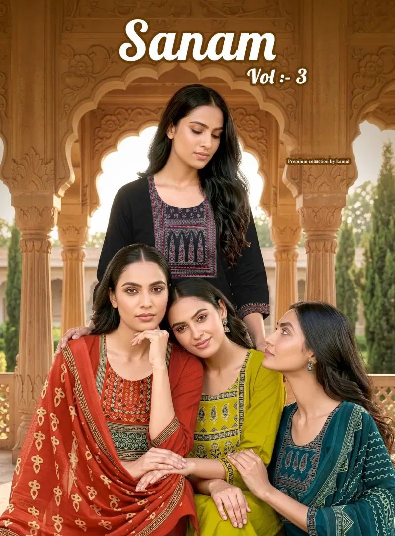 Suman Vol 3 Dhabu Cotton Kurti With Bottom Dupatta Collection Wholesale