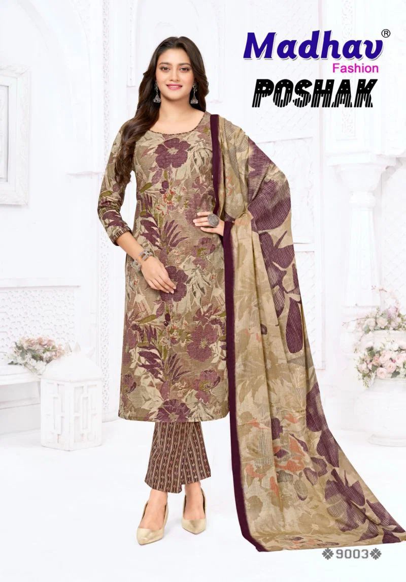 Madhav Poshak Vol 9 Cotton Printed Dress Material Collecttion Wholesale