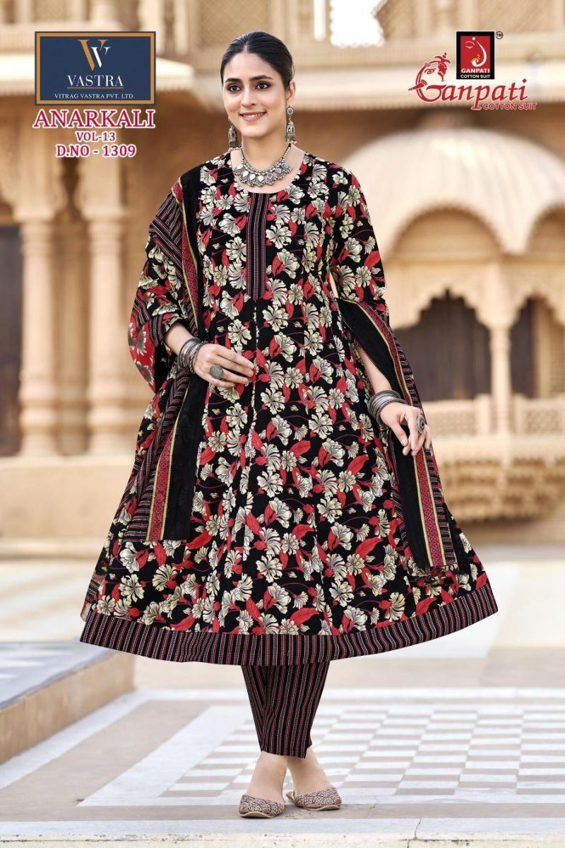 Stylish Ganpati Anarkali Vol 13 Readymade Cotton Printed Anarkali Kurti Set Wholesale 2026
