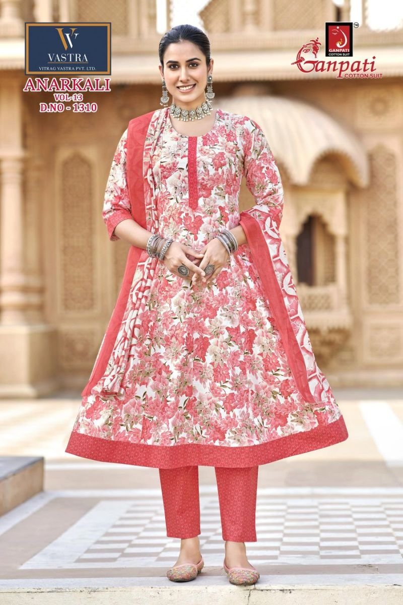 Stylish Ganpati Anarkali Vol 13 Readymade Cotton Printed Anarkali Kurti Set Wholesale 2026