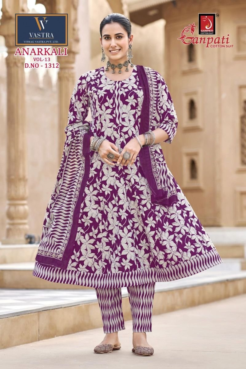 Stylish Ganpati Anarkali Vol 13 Readymade Cotton Printed Anarkali Kurti Set Wholesale 2026