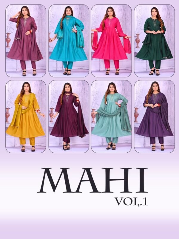 Buy Mahi Vol 1 Roman Silk Anarkali Kuri Pant With Dupatta Wholesale 2026