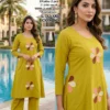 Zoya Vol 1 Dhabu Cotton Embroidered Kurti With Bottom Wholesale