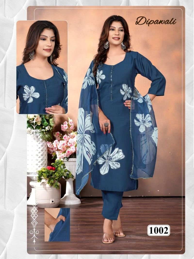 Launching Dipawali Vol 1 Vertican Silk Digital Printed Kurti Pant With Dupatta Wholesale 2026
