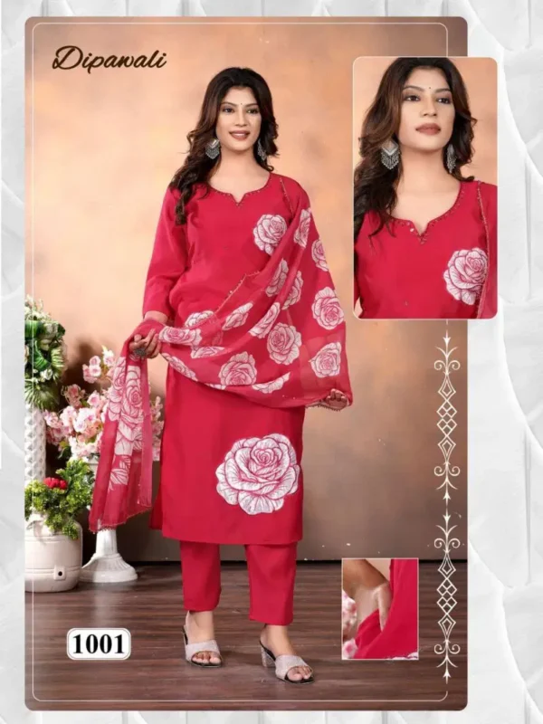 Launching Dipawali Vol 1 Vertican Silk Digital Printed Kurti Pant With Dupatta Wholesale 2026