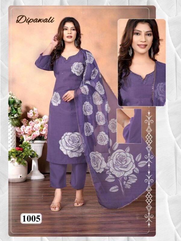 Launching Dipawali Vol 1 Vertican Silk Digital Printed Kurti Pant With Dupatta Wholesale 2026
