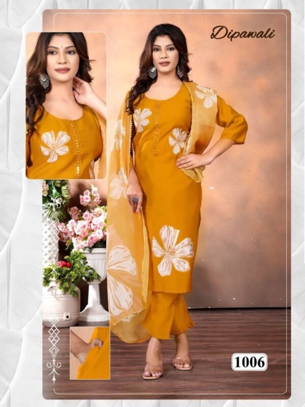 Launching Dipawali Vol 1 Vertican Silk Digital Printed Kurti Pant With Dupatta Wholesale 2026