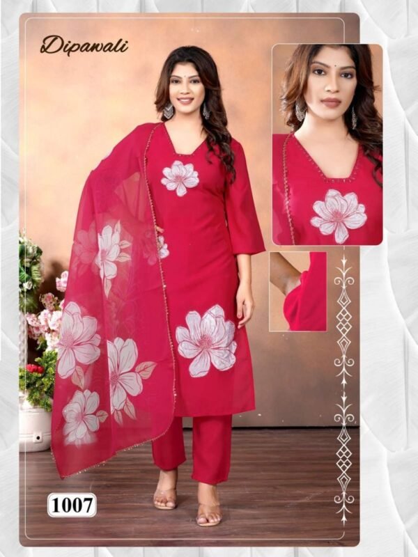 Launching Dipawali Vol 1 Vertican Silk Digital Printed Kurti Pant With Dupatta Wholesale 2026