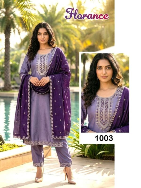 Buy Florance D No 1001 To 06 Cotton Silk Embroidered Kurti Set Wholesale 2026