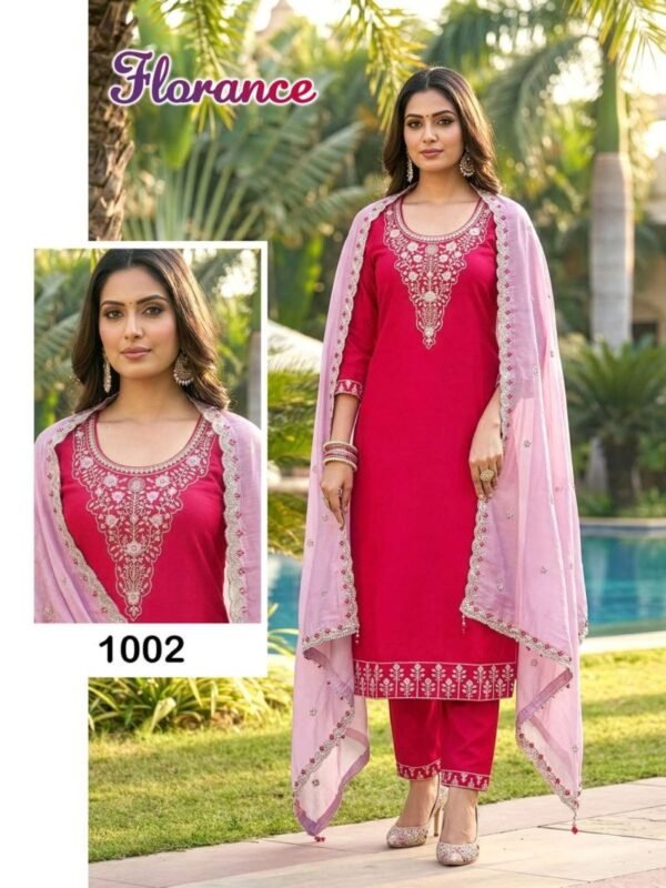 Buy Florance D No 1001 To 06 Cotton Silk Embroidered Kurti Set Wholesale 2026